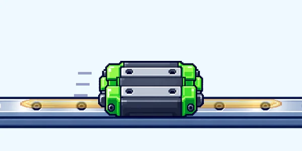 Animación: el carro va y viene sobre el eje distribuyendo el aceite
